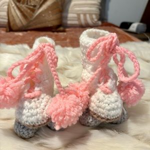 Homemade Knitted Roller Skate Booties